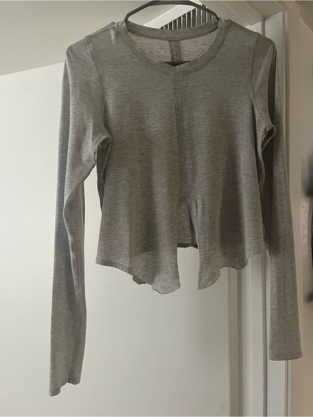 Lululemon long sleeve light Heather gray soft tee